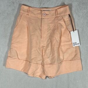NWT Eve Gravel Linen Blend XS Peach Clarence Shorts Made in Canada C22